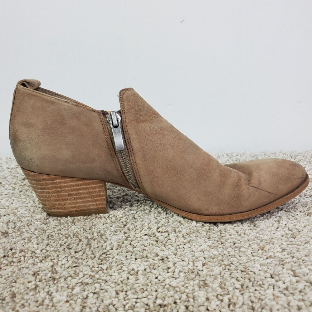 Franco Sarto Shooties Womens Ankle Boot Studded Sides Western Tan Cowgirl 8.5 - Picture 2 of 11